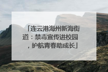 连云港海州新海街道：禁毒宣传进校园，护航青春助成长